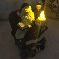 Χριστουγεννιάτικος διακοσμητικός Αϊ Βασίλης σε πολυθρόνα με φως - 12 εκ.