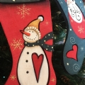 Σετ 2 κρεμαστές Χριστουγεννιάτικες κάλτσες