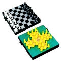 2 σε 1 μαγνητικό σκάκι και solitaire ταξιδιού