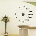 Ρολόι τοίχου με αυτοκόλλητους αριθμούς και γράμματα - Ασημένιοι δείκτες