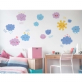 Αυτοκόλλητο τοίχου XL για παιδικό δωμάτιο Happy Clouds 