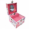 Ροζ μπιζουτιέρα μουσικό κουτί με μπαλαρίνα