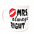 Μεγάλη κούπα Mr Right & Mrs Always Right -  750 ml