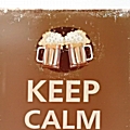 Μεταλλικός πίνακας Keep Calm Drink Beer - 33 εκ.
