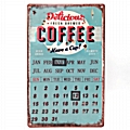 Μεταλλικός πίνακας ημερολόγιο Coffee - 40 εκ.