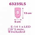 MoonLight Pink LED νυκτός πρίζας