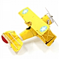 Vintage αεροπλάνο διπλάνο κίτρινο - 16 εκ.