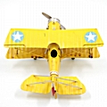 Vintage αεροπλάνο διπλάνο κίτρινο - 16 εκ.