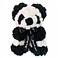 Αρκουδάκι από τεχνητά τριαντάφυλλα Panda - 25 εκ. 