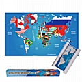 Παγκόσμιος χάρτης ξυστό σημαίες - 88 εκ.