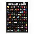 Αφίσα 100 iconic movies ξυστή - 42x60 εκ.