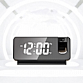 Ψηφιακό επιτραπέζιο ρολόι καθρέφτης με προτζέκορα - 18 εκ.