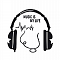 Αυτοκόλλητο διακόπτη τοίχου - Music is my life