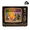 Χριστουγεννιάτικη διακοσμητική τηλεόραση με μουσική και φως - 25 εκ.