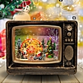 Χριστουγεννιάτικη διακοσμητική τηλεόραση με μουσική και φως - 25 εκ.