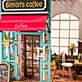 Ξύλινο κουκλόσπιτo DIY κατασκευή Simon's Coffee - Robotime