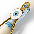 Πασχαλινή χειροποίητη λαμπάδα μπεμπέ - Γαλάζιο μάτι 32 εκ.