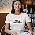 T-shirt Miss ανυπομονησία - γυναικείο λευκό