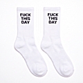 Unisex κάλτσες με σχέδιο - Fuck this day