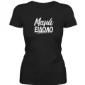 T-shirt Μαμά είδωλο - γυναικείο μαύρο